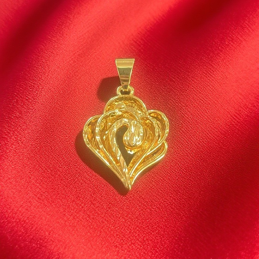 Gold-Plated Hollow Water Drop Heart Four-Leaf Clover Abacus Necklace Women's Pendant Imitation Gold Necklace Fashion Jewelry Wholesale