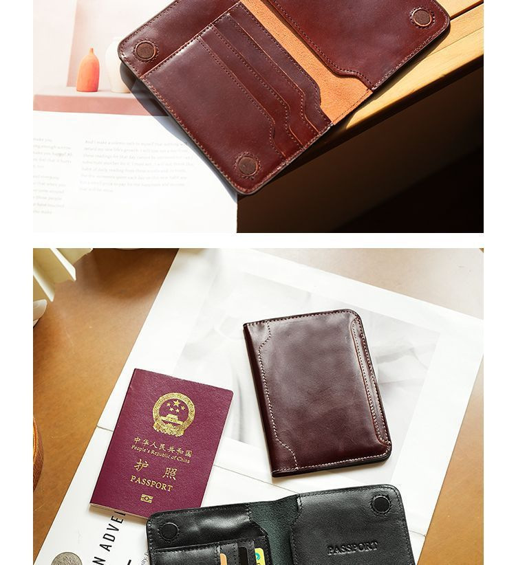 跨境热销头层牛皮护照本高级真皮证件收纳包旅行passport皮套批发