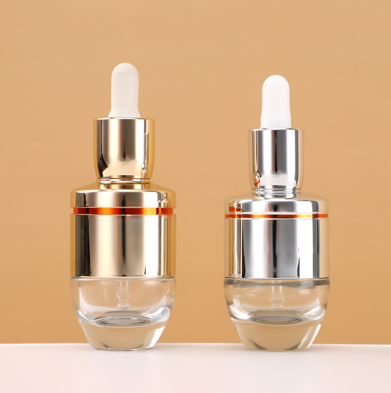 工場直供金銀色精油瓶30ml-50ml新精華液瓶スポイト瓶化粧品分注瓶|undefined