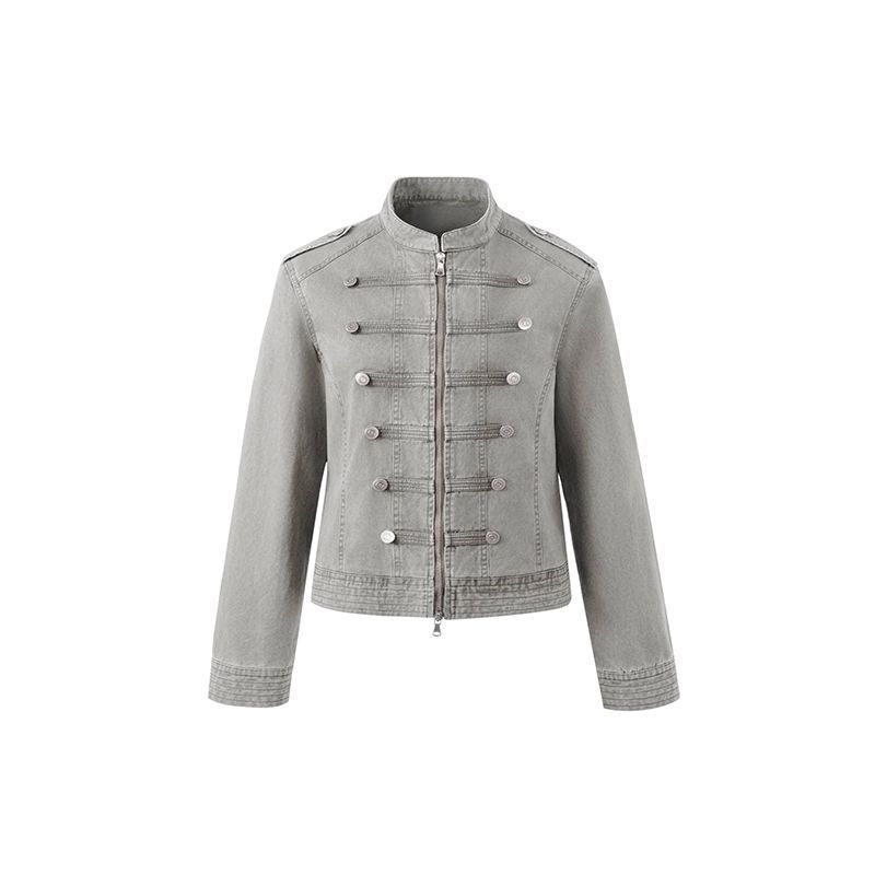 【Little Tianba】Women's 26 Autumn In-Stock American Retro Light Asian Style Buttoned Military Jacket Coat 【Little Tianba】Women's 26 Autumn In-Stock American Retro Light Asian Style Buttoned Military Jacket Coat