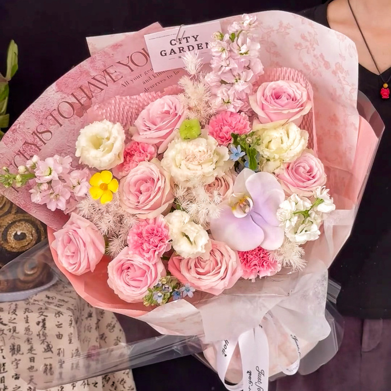 情人节复古中国风向日葵混搭花束教师节送老师女朋友闺蜜生日礼物|undefined