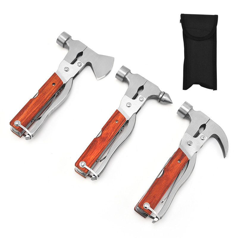Outdoor claw hammer portable multi-function combination tool car self-defense self-driving tour wild survival EDC life-saving outfit