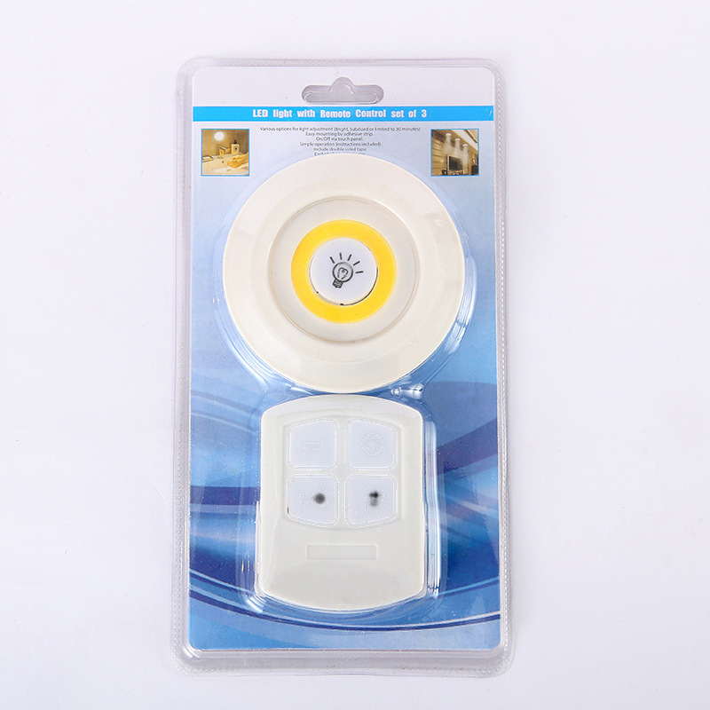 Transfronterizo COB control remoto bater lámpara de luz táctil cabezal de cama alimentación lámpara de pasillo cocina armario lámpara de armario LED luz de noche