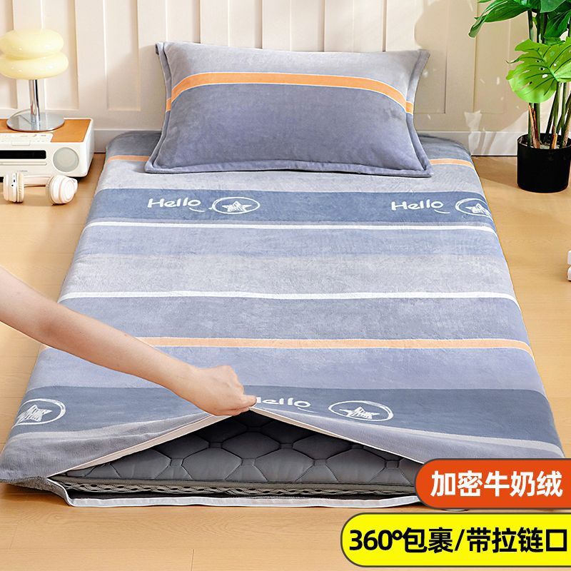 Leche de veludo dormitorio estudiante colchón de coral 90x190 colchón de invierno