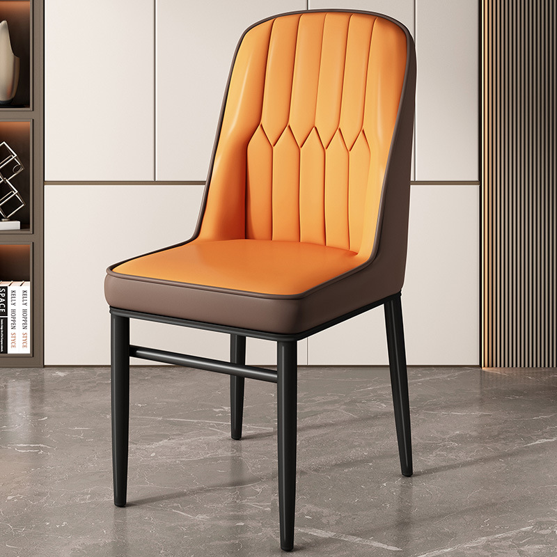 오렌지 + 커피 뒷면과 블랙 다리 [엄선된 가죽 안정 프레임]