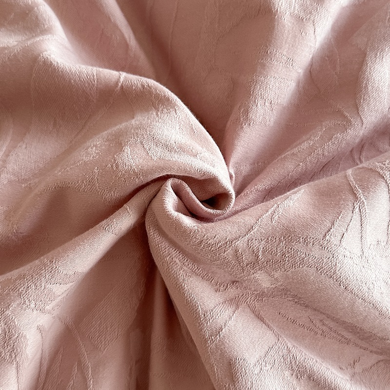 Parure de lit luxe satin jacquard ensemble 4 pièces_voghion.com