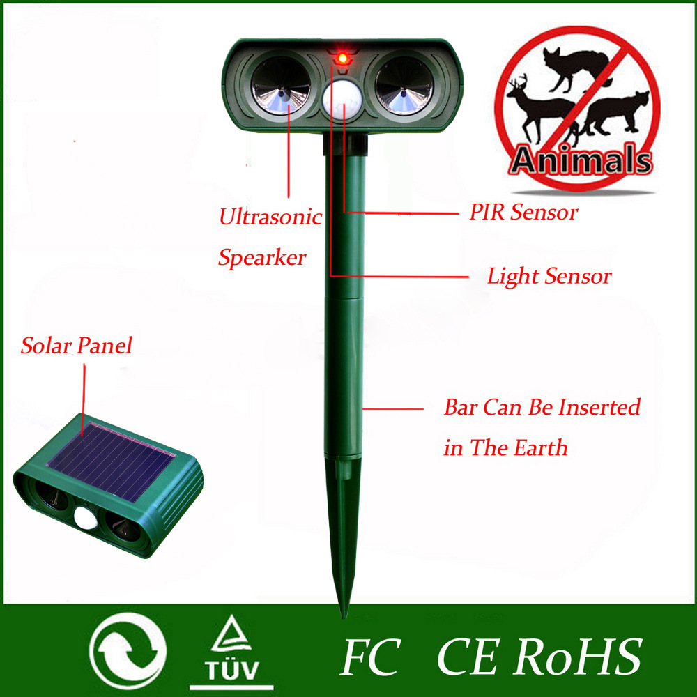 Repelente de animales Ultrasonido Solar Repelente de serpientes al aire libre Repelente de ratas Dual bocinas Repelente de aves Repelente de insectos Repelente de serpientes image 3