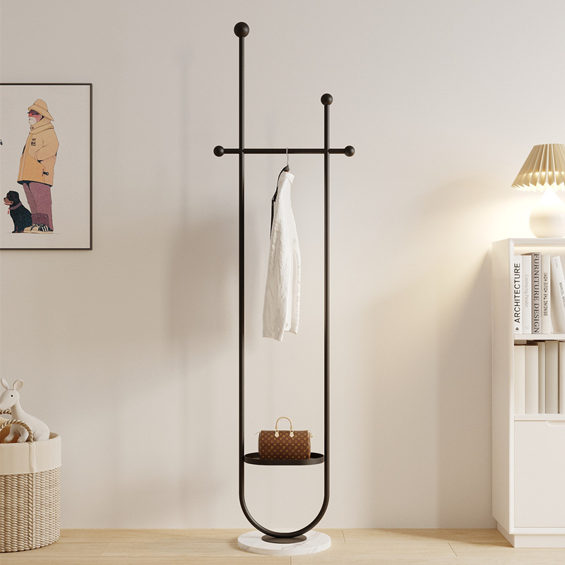 Bedroom Floor-Standing Clothes Rack Simple Modern Internet Celebrity Small Coat Rack Vertical Bedroom Household Metal Clothes Rack