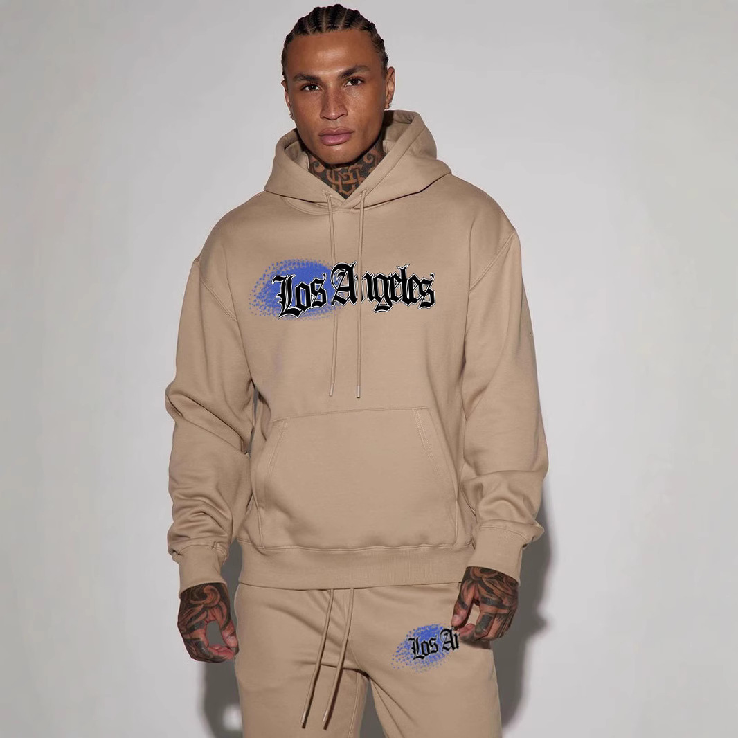 Herrenbekleidung Jahre grenzüberschreitender Trend Straße Retro Sprühfarbe Druck lässig Pullover Anzug_voghion.com