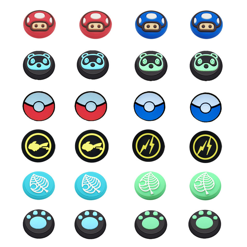 Suitable for Switch/Lite Poke Ball Joystick Caps Oled Pikachu Joystick Silicone Protective Cover