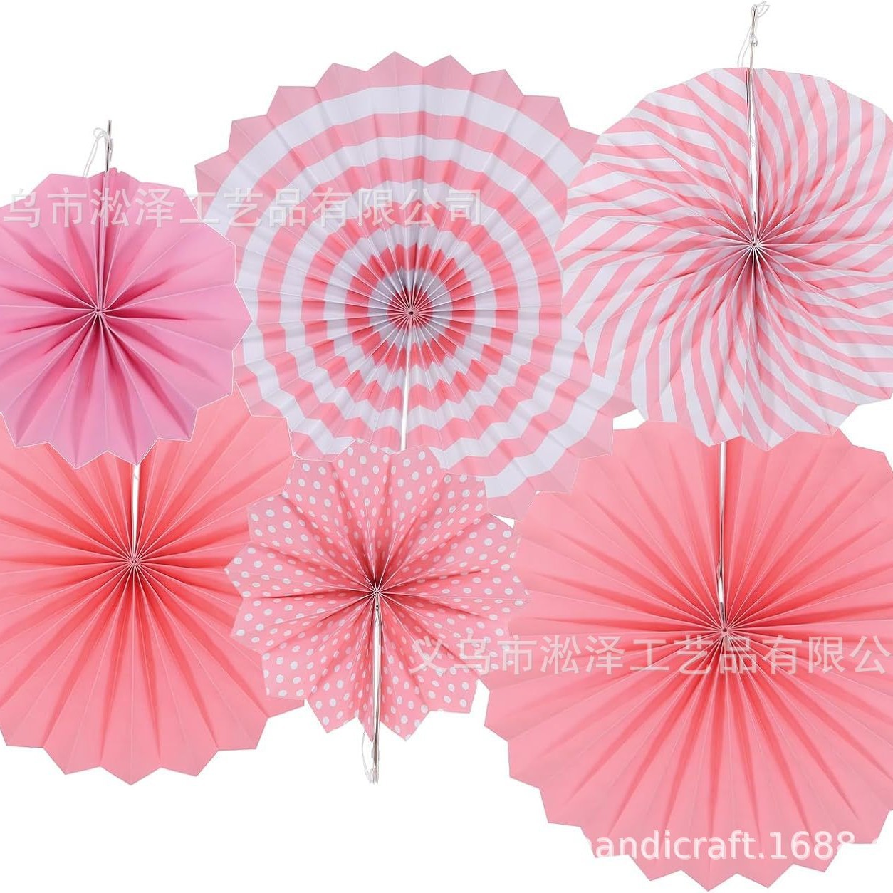 6 un conjunto de ventilador de papel redondo de origami flores festivas decoración de ventanas de bodas de cumpleaños pared de fondo DIY set