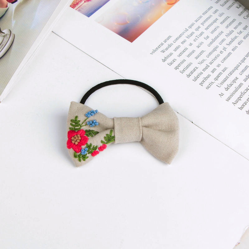 Corbata de cabeza de lazo gris