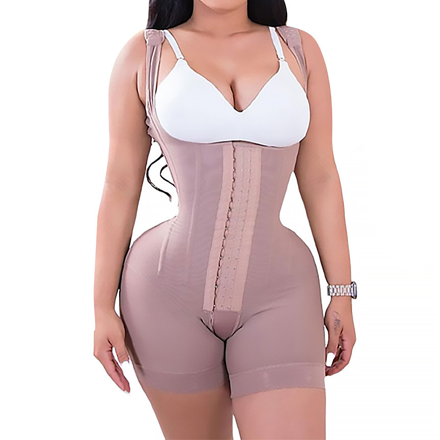 Transfronterizos nuevos vestidos de forma de cuerpo 9 huesos abiertos para elevar las caderas antideslizante goteo de pegamento apretado abdomen vestidos de cuerpo