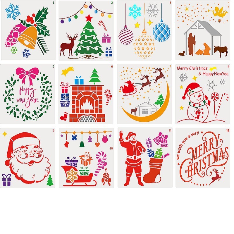 欧米の祝日の絵画のテンプレートの手作りのdiyの画板のクリスマスのハロウィンの感謝祭の透かし彫りのテンプレートの現物|undefined