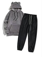 D 61028 Men's Hooded Fleece Set ��ʿ������װ �羳ŷ��