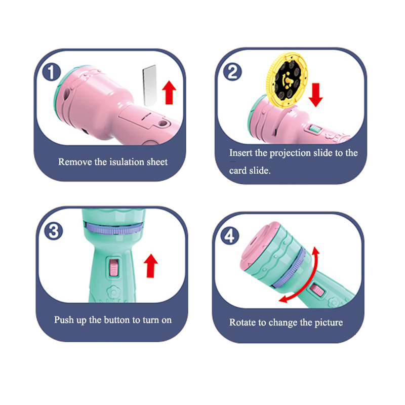 Ciencia y Educación DE LOS NIÑOS juguete cognitivo dinosaurio animal proyección linterna 48 sombra 6 unidades