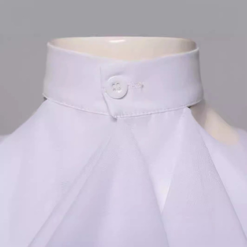 French Retro Collarless Blouse with Versatile Embroidery, Baby Collar, Medieval Men's and Women's Lace, White False Collar, Floral Detail