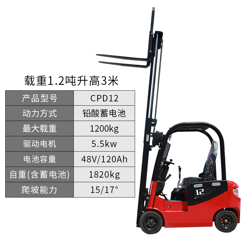 carretilla elevadora eléctrica de 1,5 toneladas carretilla elevadora eléctrica de cuatro ruedas de equilibrio carretilla elevadora pesada de 2 toneladas carretilla elevadora de descarga de baterías