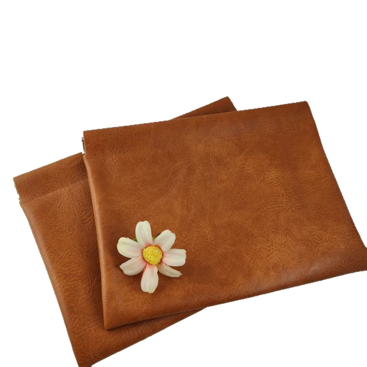 工厂直营定制自动闭合随身收纳便携弹片袋口红粉饼手表眼镜收纳袋