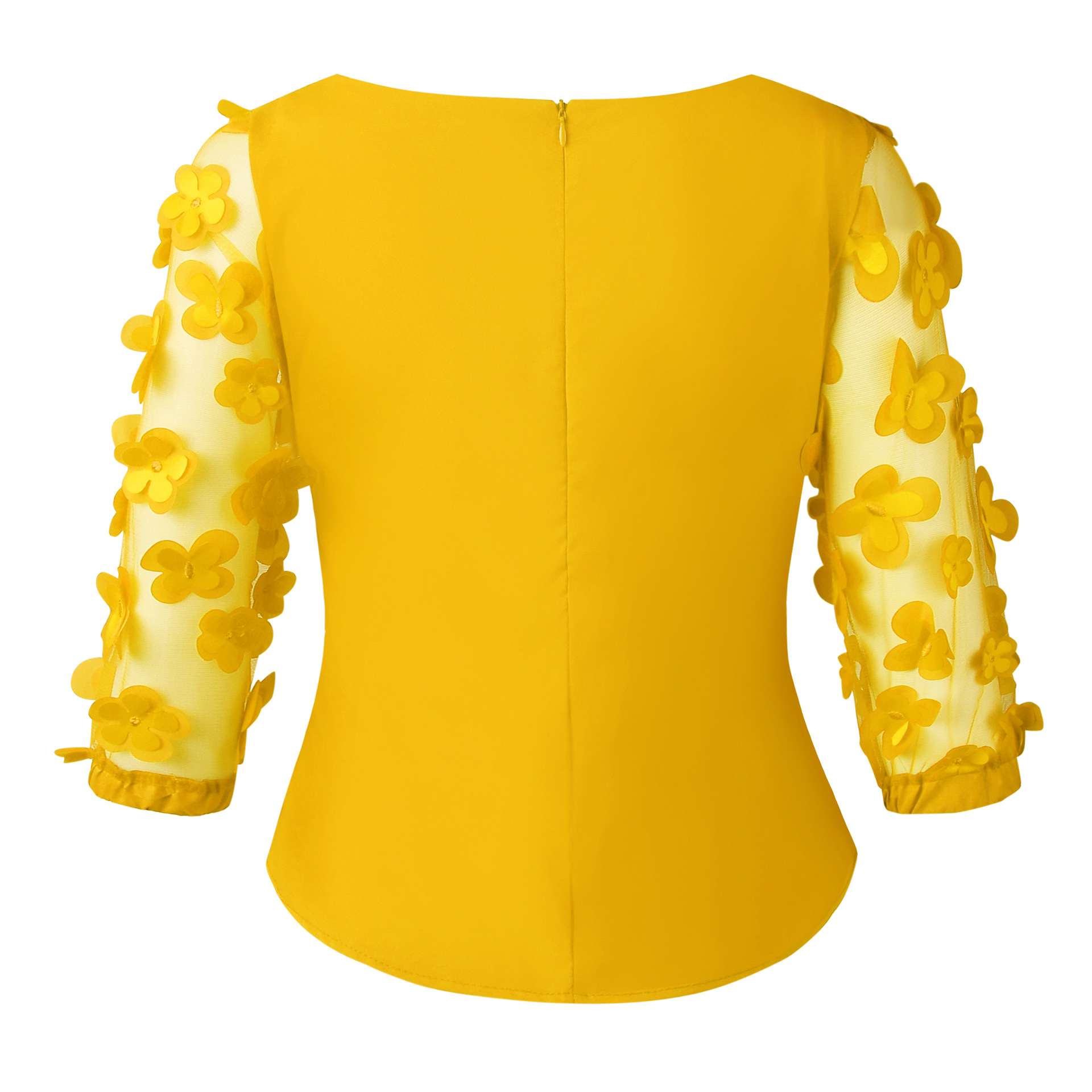 Women's Chiffon Shirt 3/4 Length Sleeve Blouses Patchwork Fashion Solid Color display picture 30