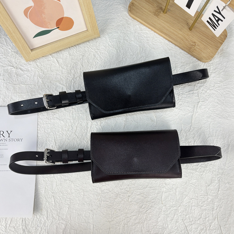 Genuine Leather Cowhide Bag for Women 2025 New Women's Mini Decorative Belt Bag High-End Versatile Waist Bag Trendy