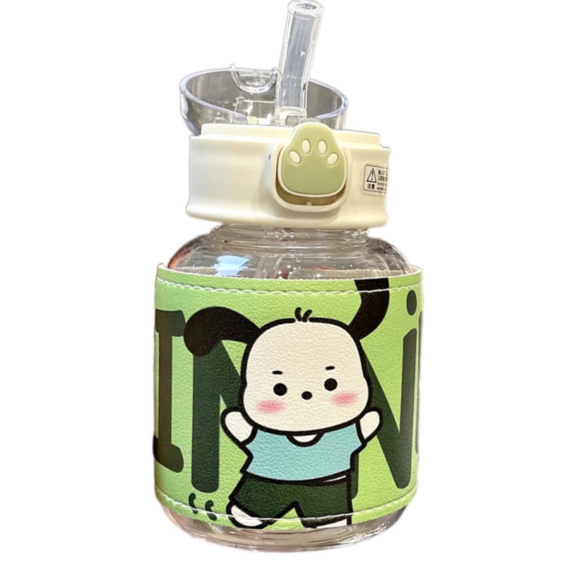 Pacha Dog Plastic With Straw, Portable, Drop-Resistant, High-Temperature Resistant, Cute Stylish Water Cup Of Top Quality For Men_voghion.com