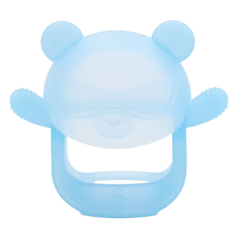 Nuevo juguete mordedor para bebés con forma de oso, apto para alimentos, se puede ebullicionar, antihambriento, mordedor de silicona.