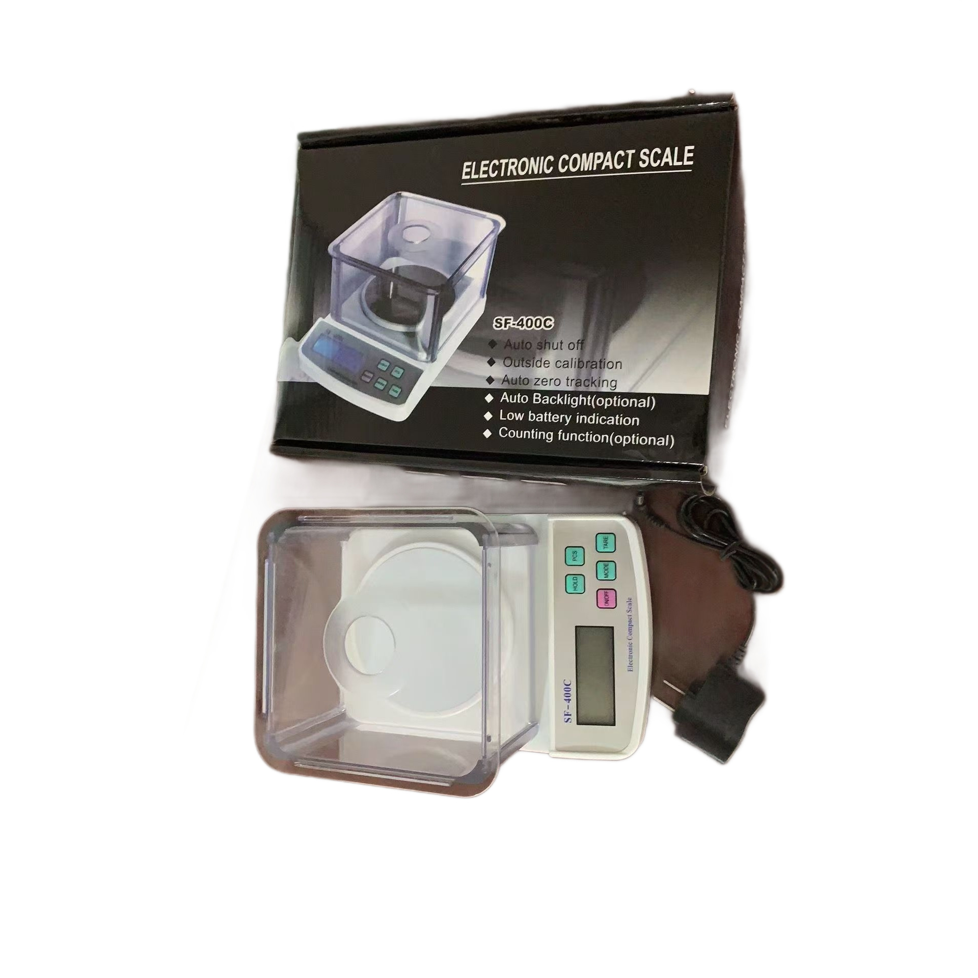 2025SF400C báscula electrónica con cubierta de viento báscula electrónica de joyería horneada báscula electrónica de joyería de alta precisión báscula de peso