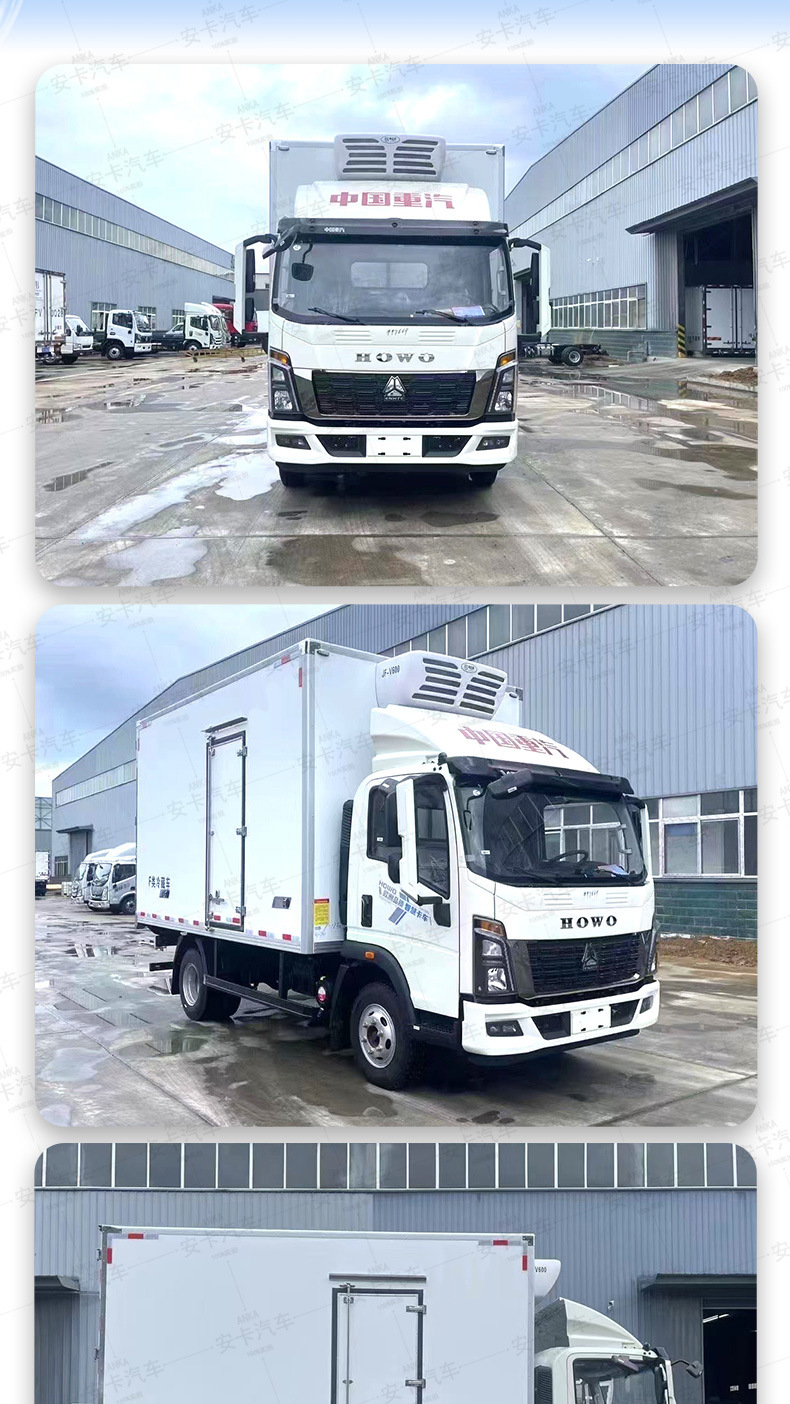 Exporting Sinotruk Howo Small Refrigerated Truck 4.2m Box-Type Refrigerated Truck Fresh Meat and Produce Cold Chain Truck for Slaughterhouses