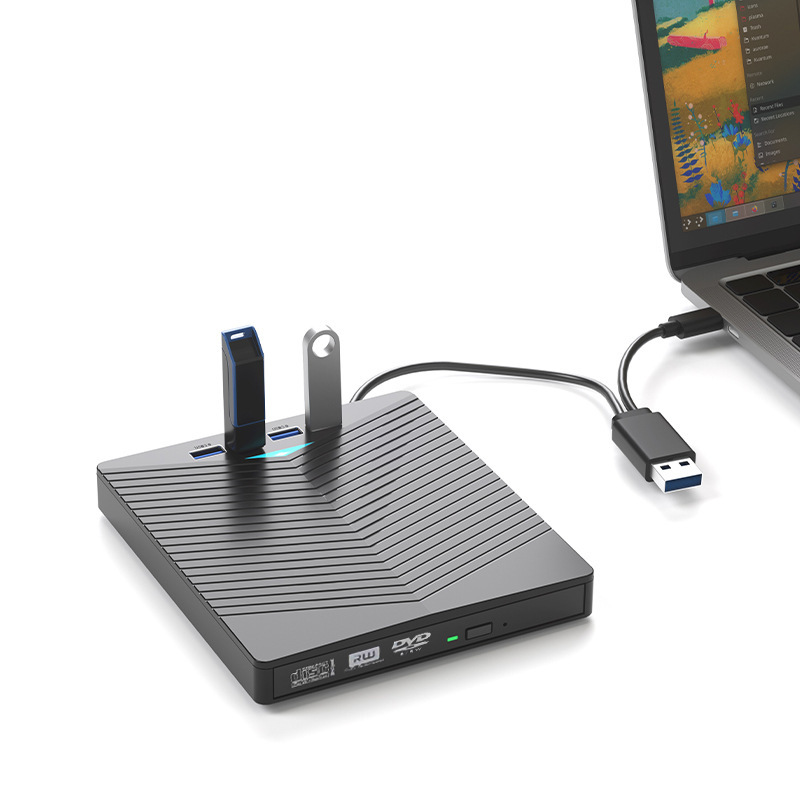 多機能外部モバイル USB3.0 光学式ドライブ外部 DVD バーナーデスクトップラップトップユニバーサルサポート|undefined