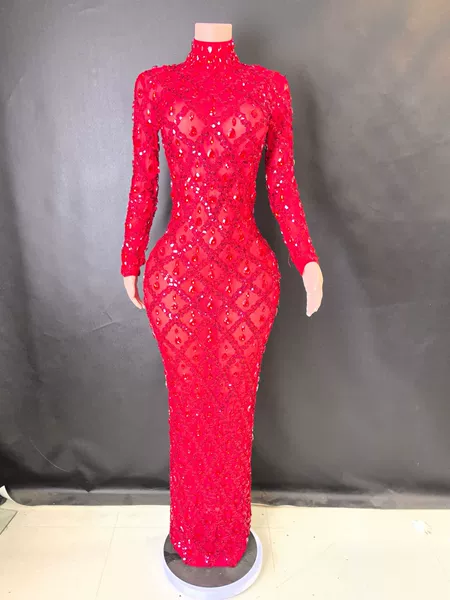 Red long long-sleeve