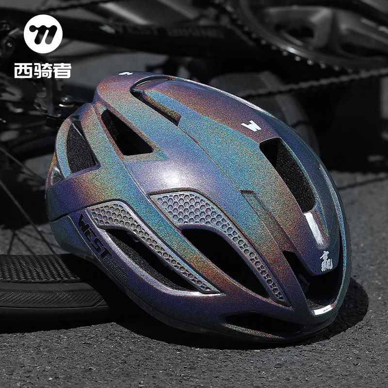 West Rider Riding Helmet Chameleon Highway Mountain Bike Integrated Breathable Men's and Women's Pneumatic Helmet Cycling Hat