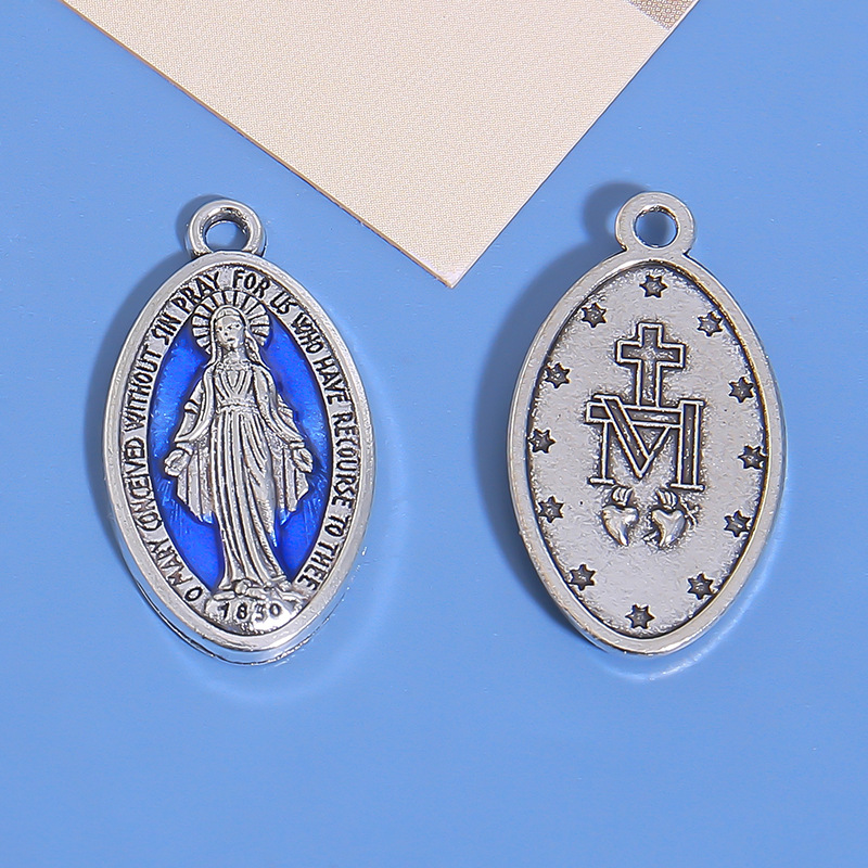 Colgante de Metal Ovalado con Efecto Goteo de Aceite, para Collar, Accesorios de Joyería, Adornos Colgantes, Venta al por Mayor Transfronteriza, Disponible en Fábrica image 14