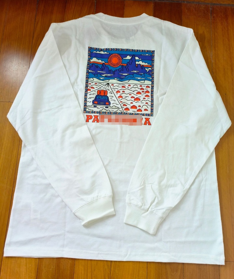 Comercio exterior clásico Sunrise logo puro algodón ola pareja cierre cuello redondo camiseta manga larga