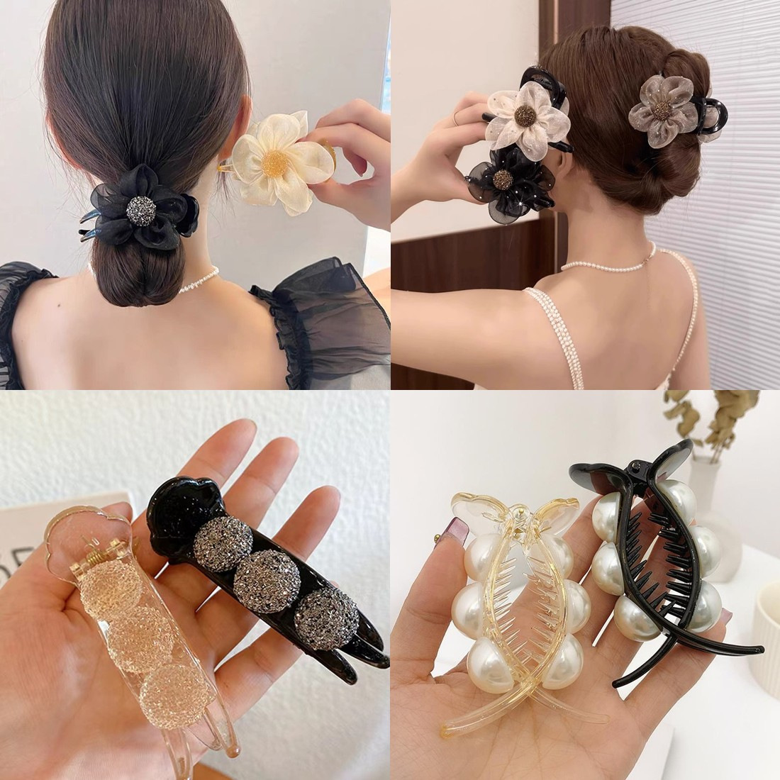 Albóndigas, accesorios para el cabello, cabello, nuevo estilo, punta de bola, pinza para el cabello, cabello, cabello, cabello, cabeza de bola de red