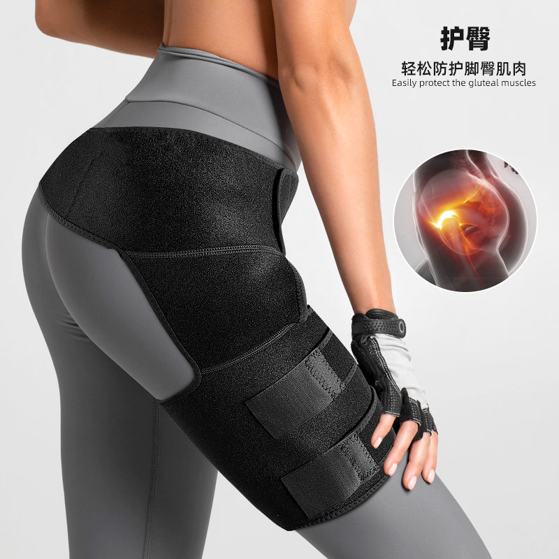Cross-border Amazon fitness leg protector groin belt anti-muscle strain weightlifting thigh protector hip protector