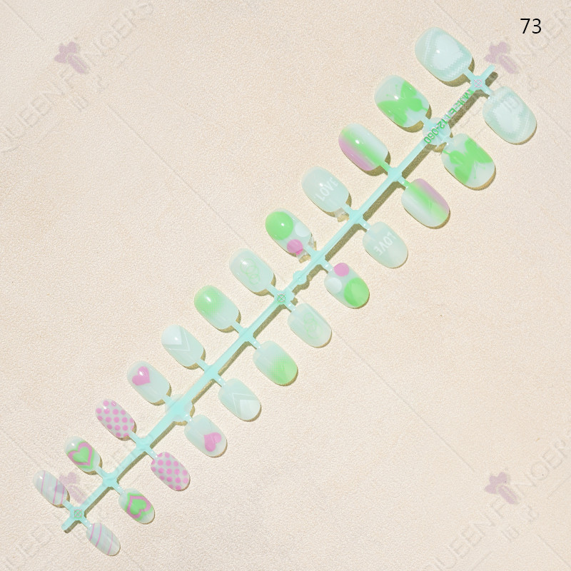 Nuevo manicure 24 piezas de banda de desgaste de uñas productos terminados manicure niños parches manicure productos terminados manicure