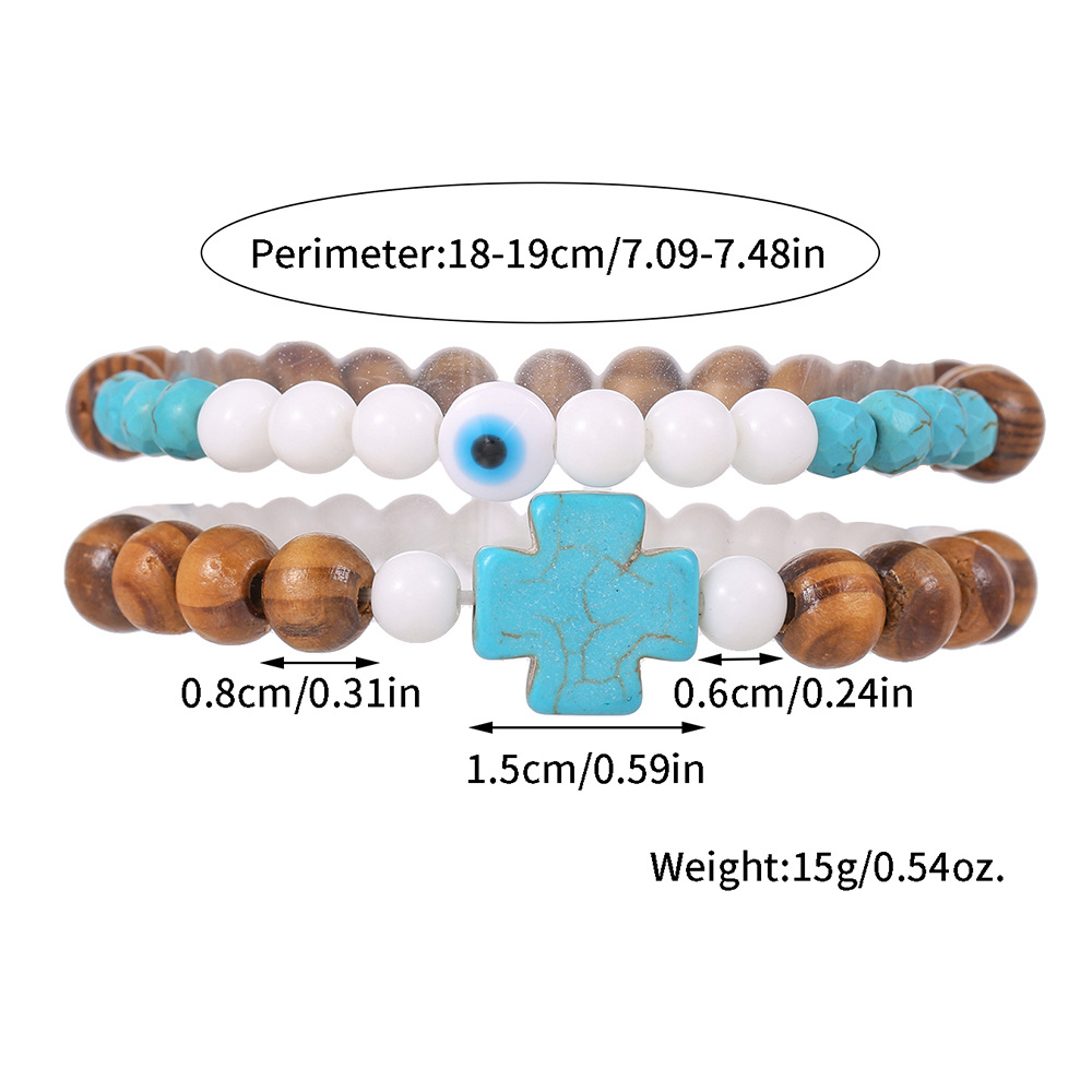 Title 1, Couples Bracelet Mens Fashion Turquoise Cross,...