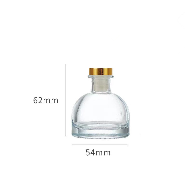 Transparente; botella semicircular de 50ml (sin tapa)