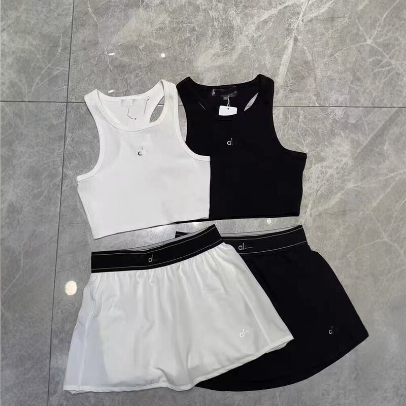 Vest + Mesh Skirt Combination Women's Summer Sports Suit Women's Fitness Short Skirt Slimming Quick-Drying Vest Two-Piece Trendy Set Vest + Mesh Skirt Combination Women's Summer Sports Suit Women's Fitness Short Skirt Slimming Quick-Drying Vest Two-Piece Trendy Set