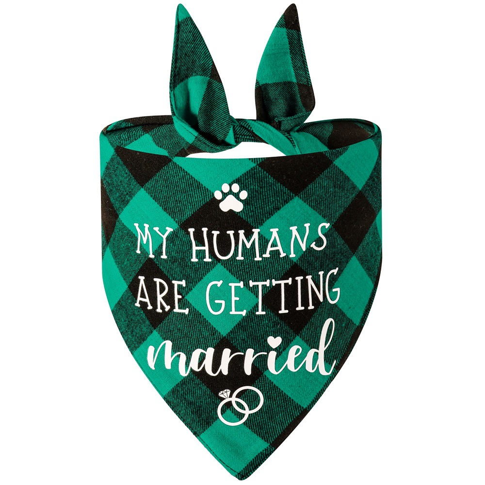 Fabricante en stock Toalla de triángulo transfronterizo para mascotas a cuadros bufanda para mascotas algodón perro Toalla de triángulo Toalla de saliva para mascotas