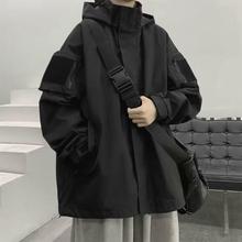 春秋季新款冲锋衣外套男生潮牌风百搭痞帅户外防水防风休闲夹克衫