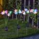 Christmas lantern outdoor waterproof courtyard atmosphere lawn lamp solar fiber colorful butterfly lamp wholesale
