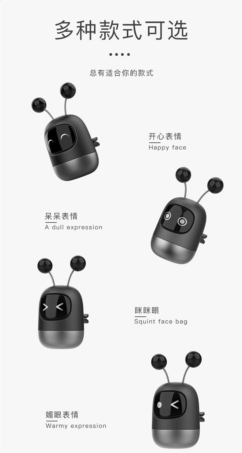 Car Robot Aromatherapy Car Air Outlet Fragrance Car Dashboard Cartoon Solid Perfume Office Ornaments