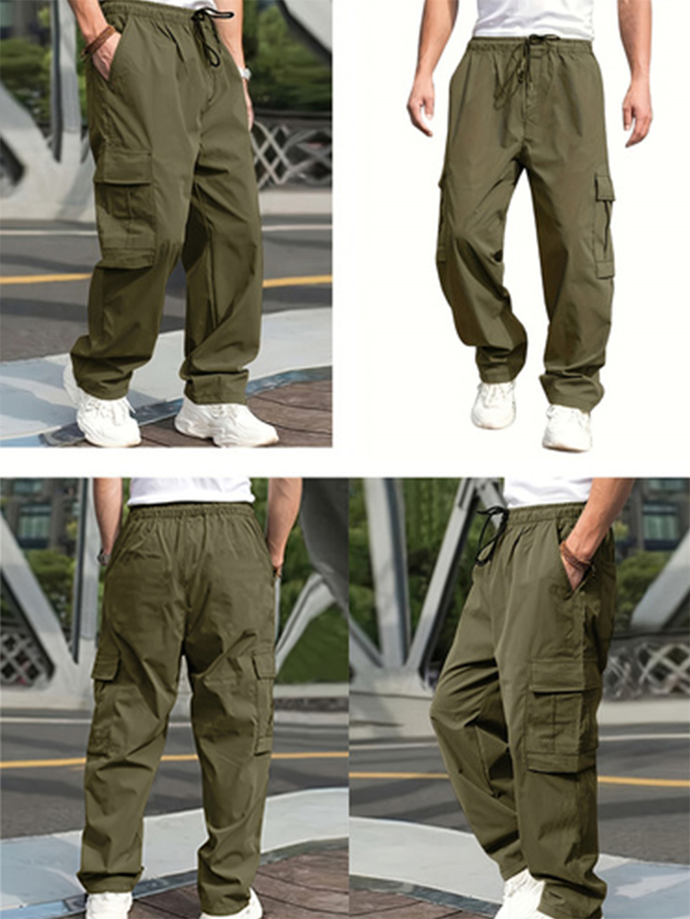 2024 Spring and Autumn Youth Casual Work Clothes Long Loose Straight Outdoor Sports Running Pants Men_voghion.com