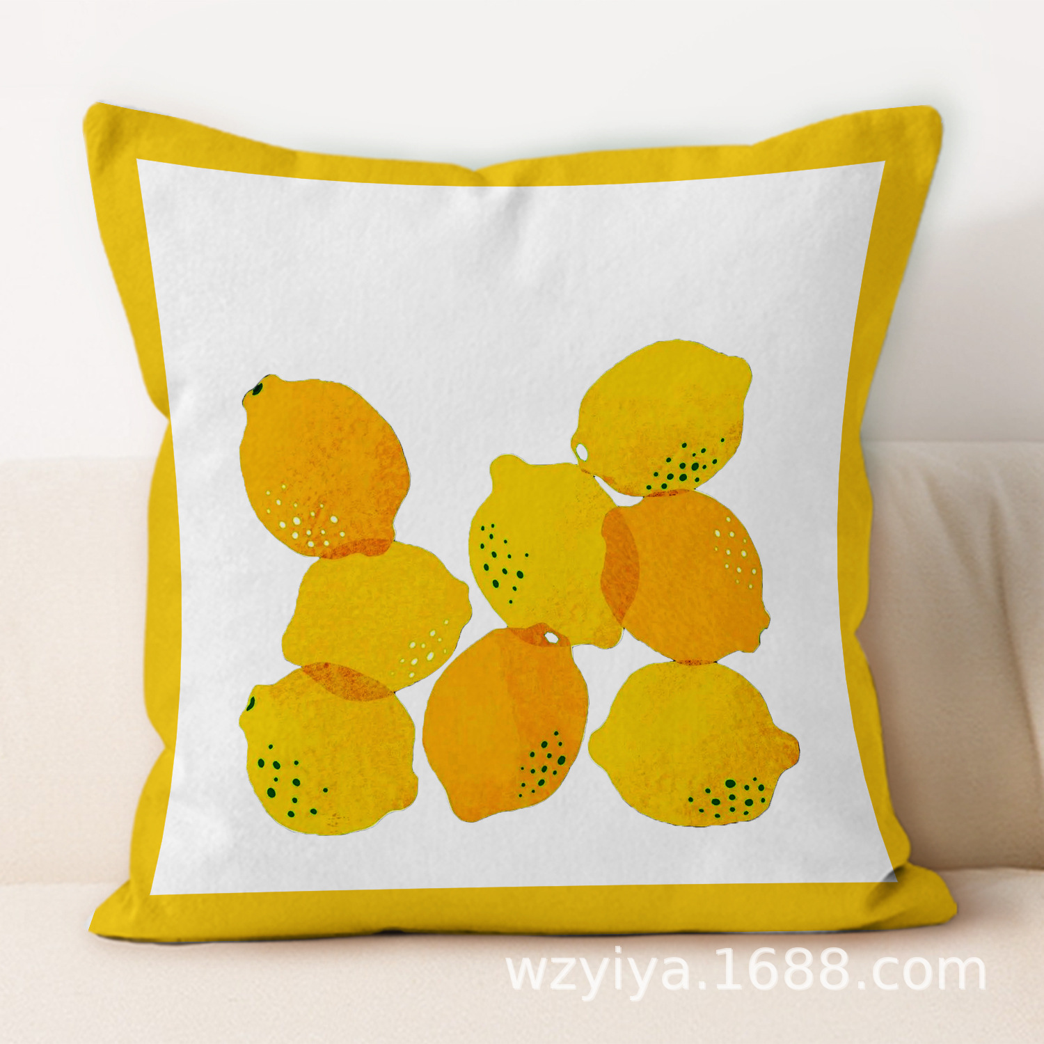 Simple amarillo verde abraza almohada nueva decoración cuadrada moderna sala de estar almohada de almuerzo de oficina almohada de protección de cintura