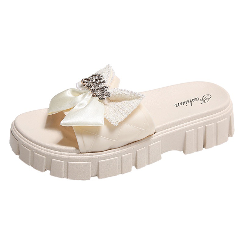 Nuevas zapatillas de arco de las mujeres de verano desgaste infrarrojo neto de moda casual ins sandalias de playa antideslizantes de fondo grueso de moda