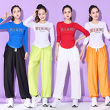 Квадратная танцевальная одежда весна и лето хлопок новая часовая группа фитнес -танце