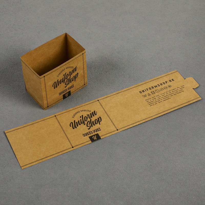 牛皮纸毛巾毛毯腰封 简约袜子腰条包装材料 棉袜捆带可印logo