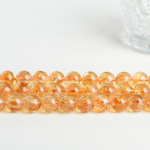 蓓蓓福  天然黄塔晶散珠半成品圆珠黄塔山散珠DIY饰品配珠批发